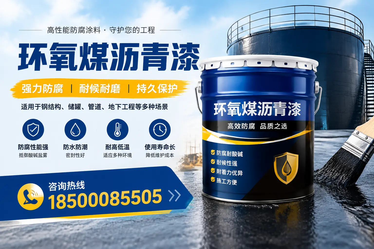 环氧煤沥青漆在工业中的应用，清远企业的选择